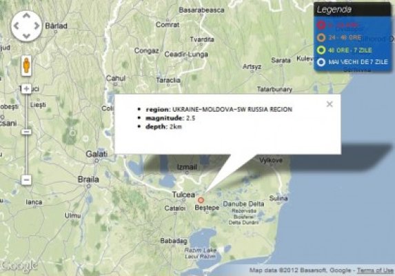 Seisme în Dobrogea şi în Marea Neagră
